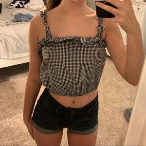 AE Gingham Crop Top